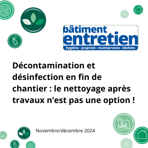 Désinfection en fin de chantier